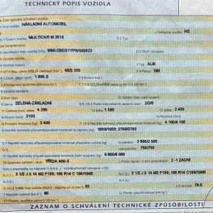 foto Multicar sklápěč 1.9D VW Multicar 26 multikára ŘP-C
